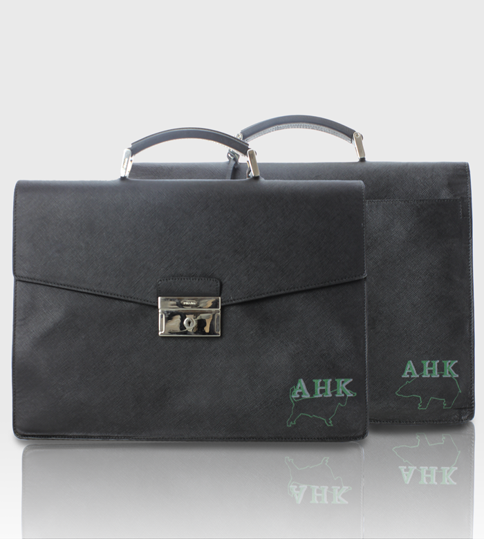 Prada Briefcase / Custom Art