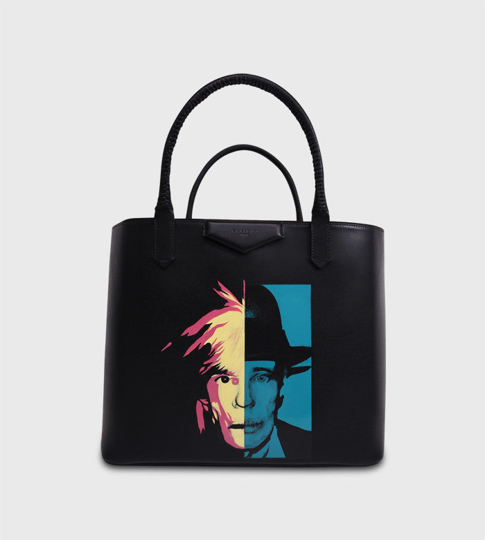 Givenchy Black Antigona Tote / Custom Art