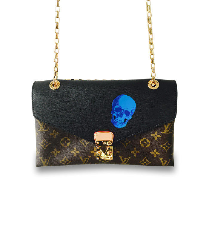 Louis Vuitton Pallas Chain Clutch / Custom Art