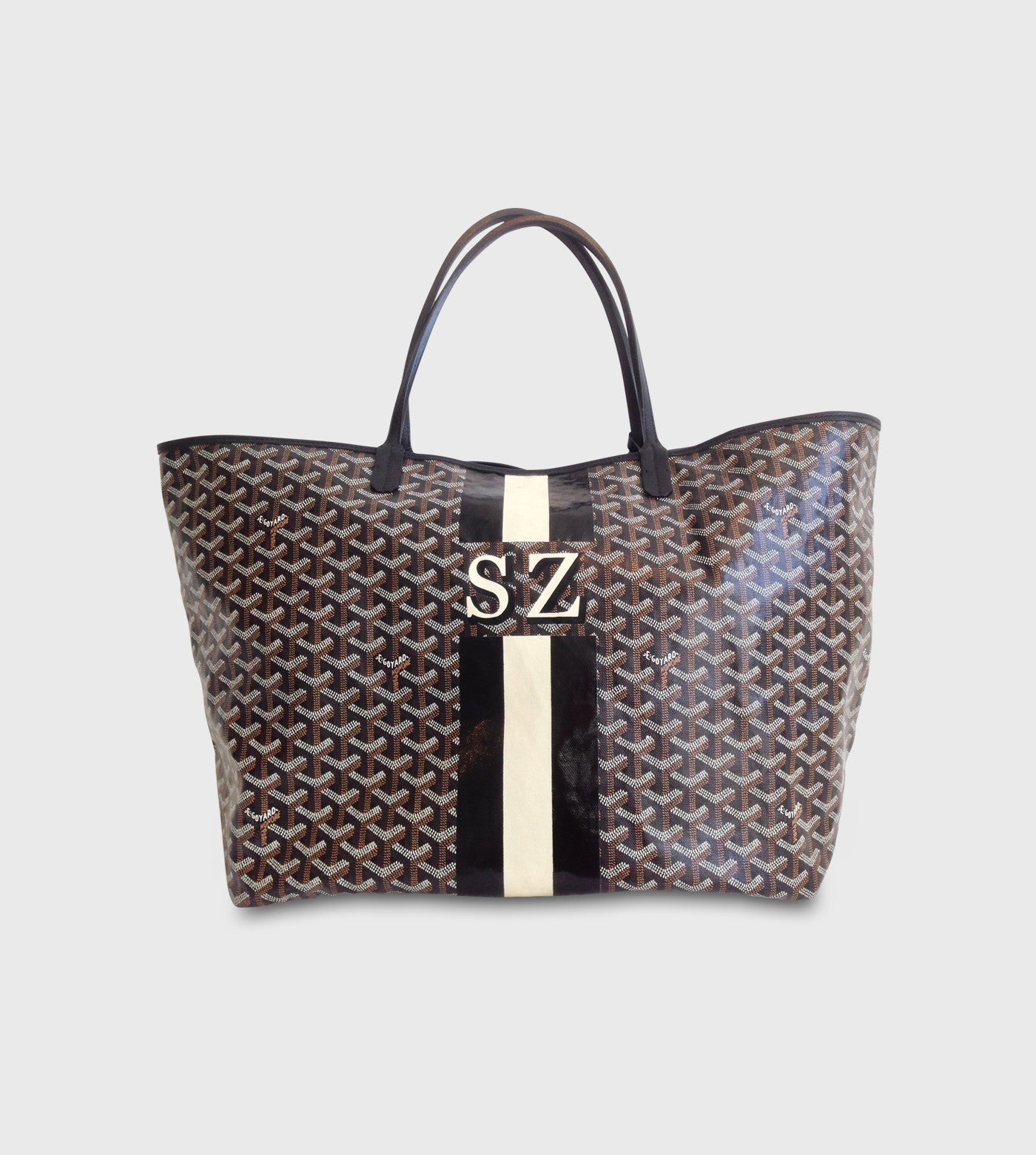 Goyard St. Louis Tote/ Lettering + Stripes
