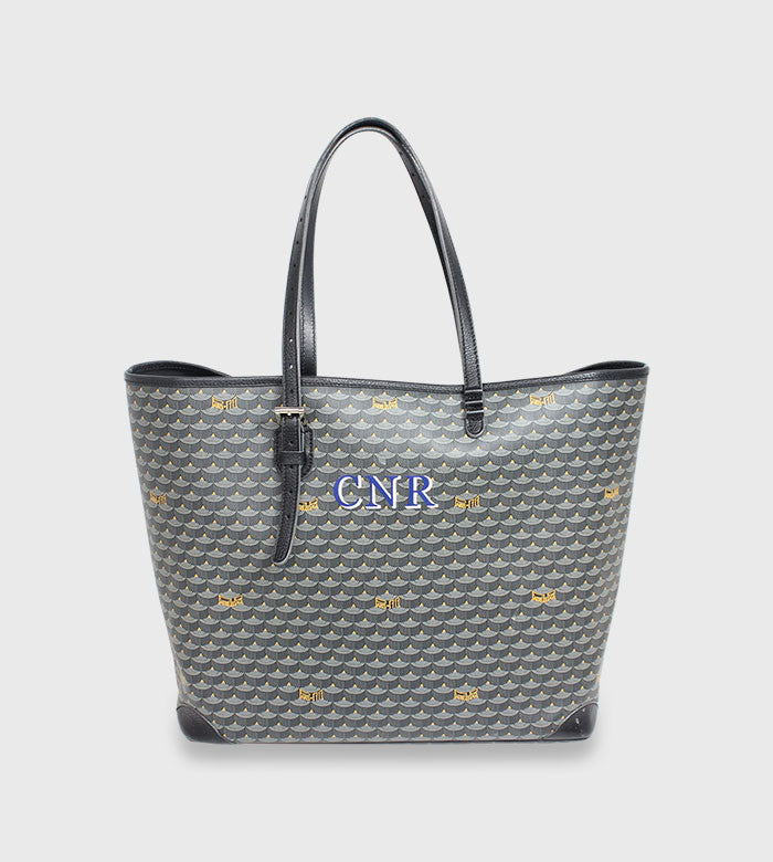 Grey Designer Tote / Lettering