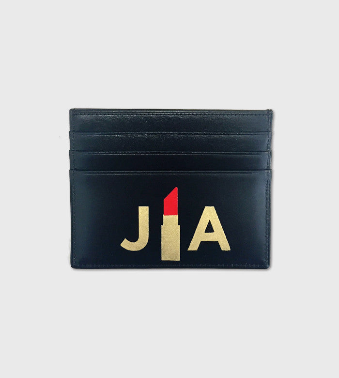 Leather Card Case / Lettering + Symbol