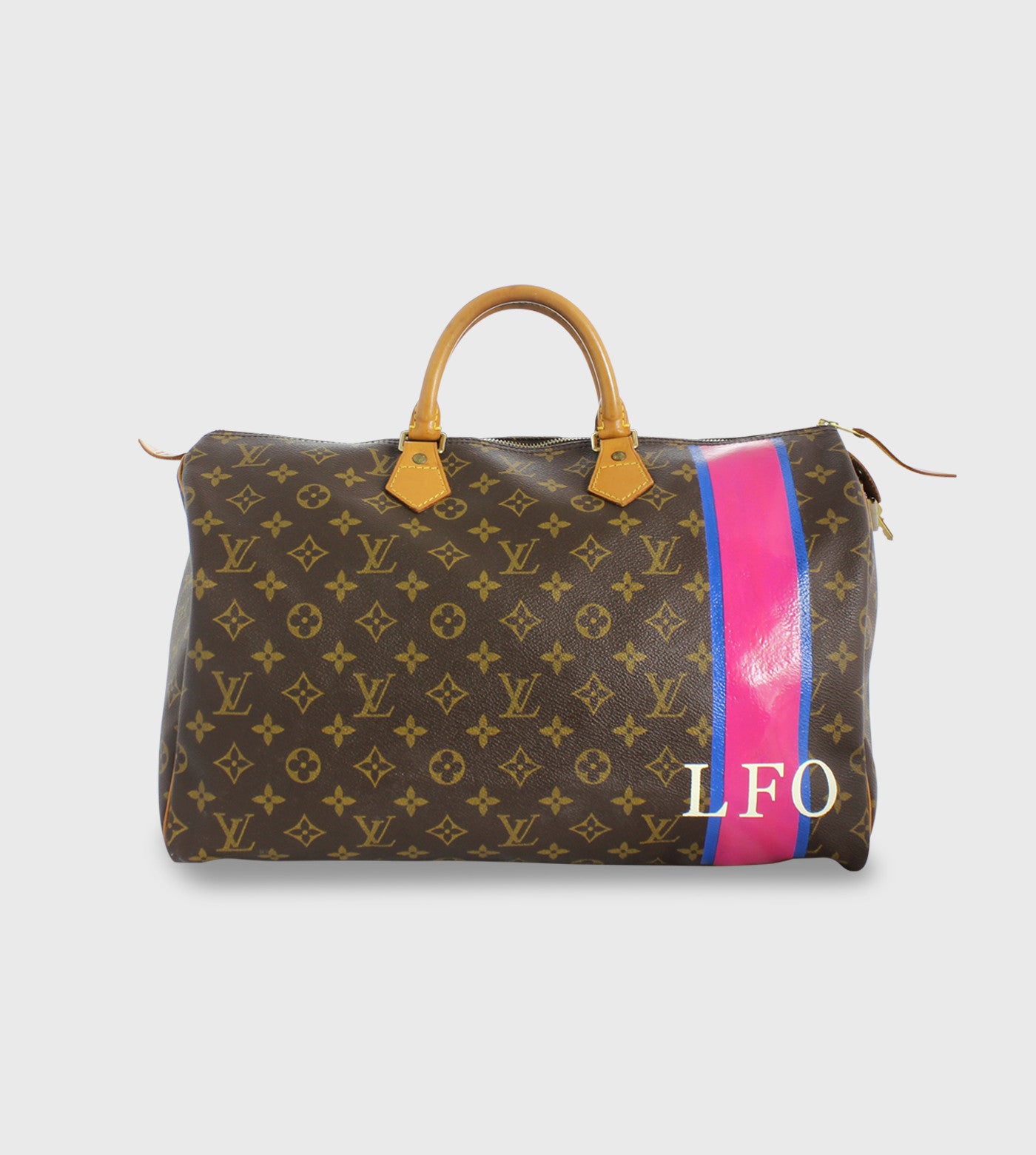 Louis Vuitton Speedy/ Lettering + Stripes