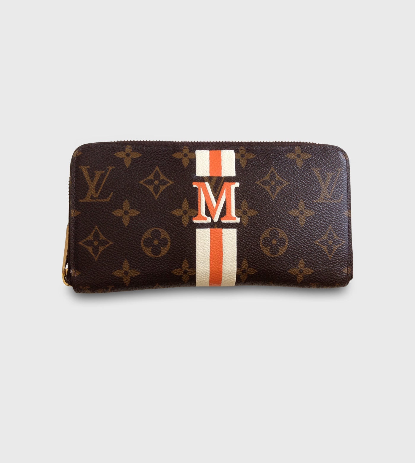 Louis Vuitton Zippy Wallet/ Lettering + Stripes