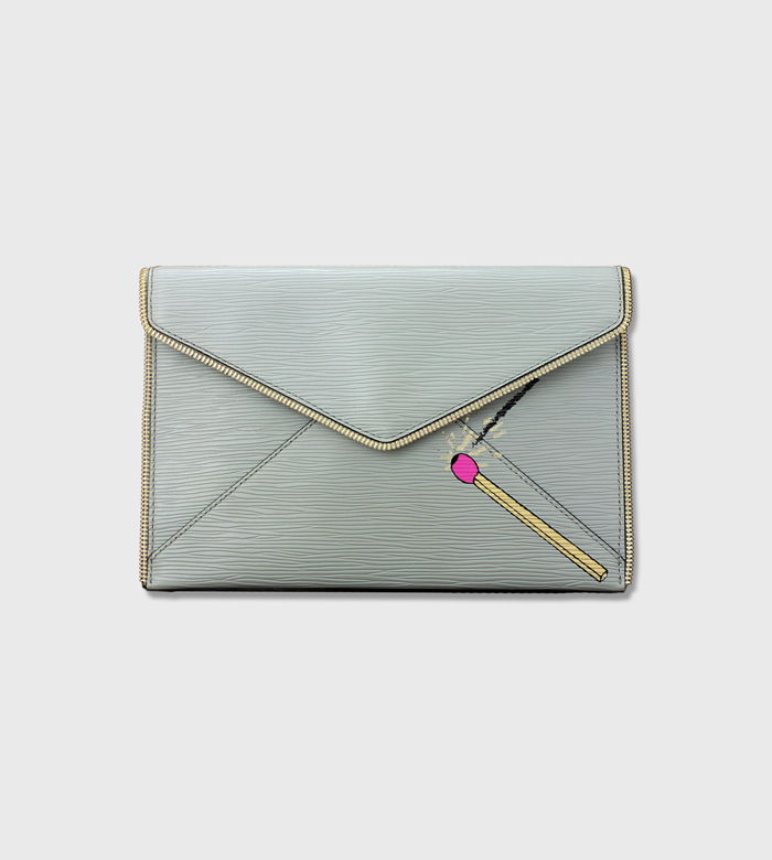 Rebecca Minkoff Clutch / Custom Art
